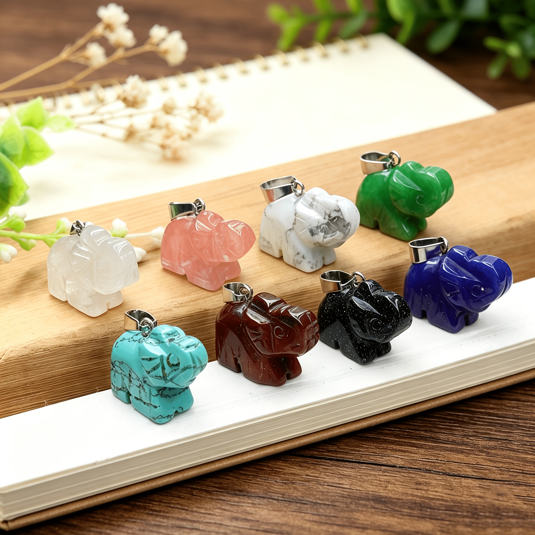 Mixed Color Random Elephant Pendant for DIY Gifting